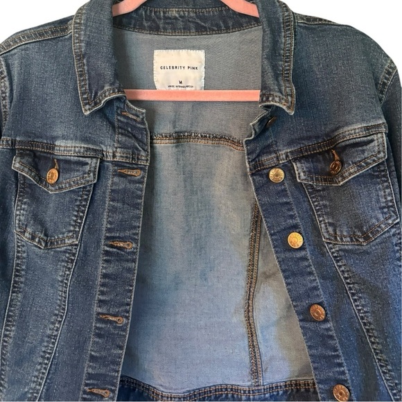 Celebrity Pink Blue Denim Jacket Size Medium (M) - Picture 3 of 7